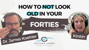 [How to Not Look Old In Your Forties] Photos of Dr. Koehler and Kirstin during their recent podcast episode