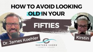 [How to Avoid Looking Old In Your Fifties] Photos of Dr. Koehler and Kirstin during their recent podcast episode